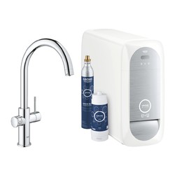GROHE Blue Home - Startovací sada s výpustí ve tvaru J, chrom 31455001