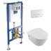 Villeroy & Boch : WC set - Instalační systém ViConnect, tlačítko bílé, závěsné WC, sedátko se SoftClose poklopem, bílá SET1