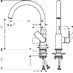 Hansgrohe Vernis Shape M35- kuchyňská páková baterie 210 s otočným výtokem, černá matná 71871670 - galerie #1