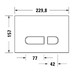 Duravit- DuraSystem® ovládací tlačítko A1, pro WC, sklo-bílá WD5002012000 - galerie #1