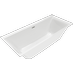 VILLEROY & BOCH Villeroy Boch - Vana 1700x750mm, Quaryl® včetně nohou (samolepící), odpadní a přepadová souprava s napouštěním SilentFlow, chromová krytka přepadu, alpská bílá UBQ170SBW2TDV-01