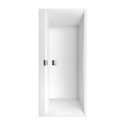 VILLEROY & BOCH Villeroy Boch Square EDGE 12 Duo: Vana 1800x800 mm, Quaryl, včetně nohou (samolepicí), odpadu a přepadu, bílá Alpin UBQ180SQE2DV-01