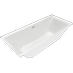 Villeroy & Boch Subway 3.0 - Vana 1800x800 mm, Quaryl, včetně nohou (samolepící), odpadní a přepadová souprava, alpská bílá UBQ180SBW2DV-01