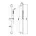 Alpi Idroterapia - Sprchová souprava s posuvným držákem, tyč, ruční sprcha a sprchová hadice, Chrom Alki 093 - galerie #1
