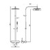 Alpi Una- Sprchová baterie nástěnná termostatická, pevná sprcha + ruční sprcha - komplet 18SM2151 - galerie #1