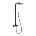 Alpi Una- Sprchová baterie nástěnná termostatická, pevná sprcha + ruční sprcha - komplet, černá matná 18SM2151 NE - galerie #2