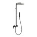 Alpi Una- Sprchová baterie nástěnná, pevná sprcha + ruční sprcha - komplet, černá matná 18SM2251 NE