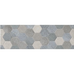 Dekor ALASKA Esagone Grey 25 x 75 cm